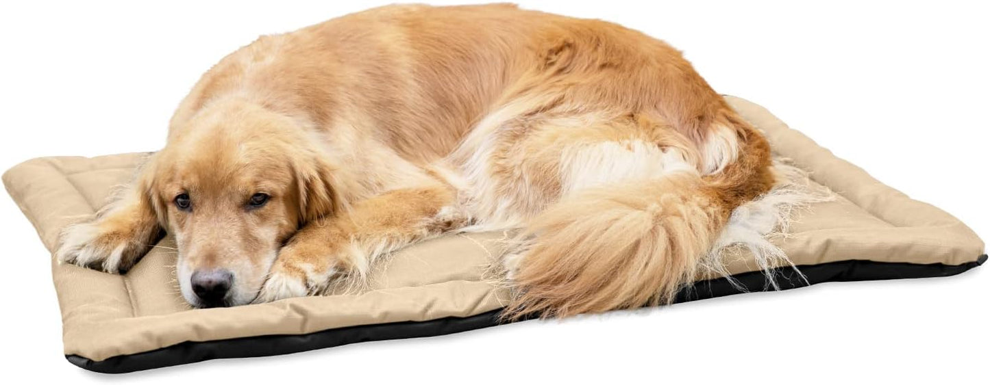 K9 Ballistics Tough Ripstop Dog Crate Pad - Durable & Machine Washable with Non-Skid Bottom and 120-Day Warranty, Fits 42" Wire Crates - Large, Sandstone