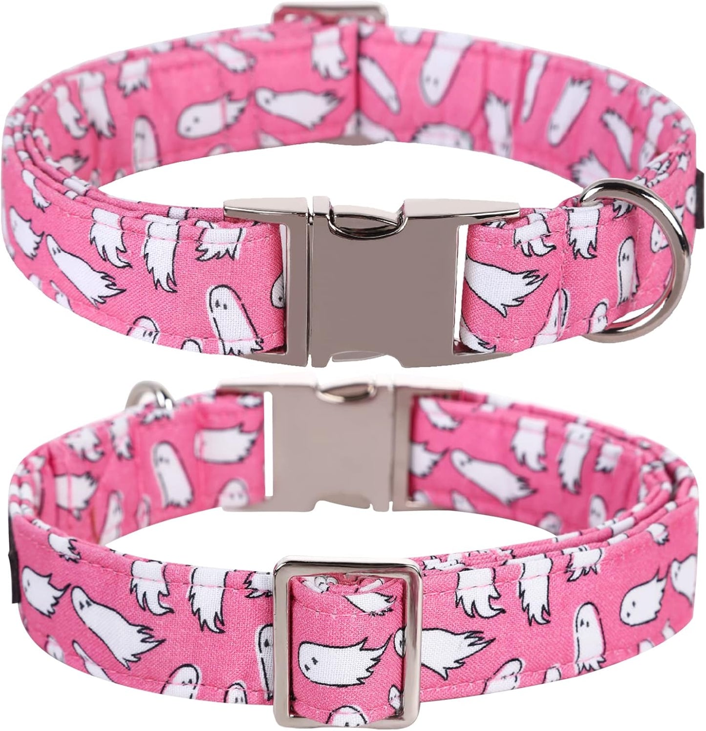 Lionet Paws Dog Collar with Bowtie, Halloween Bowtie for Dogs, Adjustable Comfortable Large Dog Collar Girl, L, Neck 16-24 in