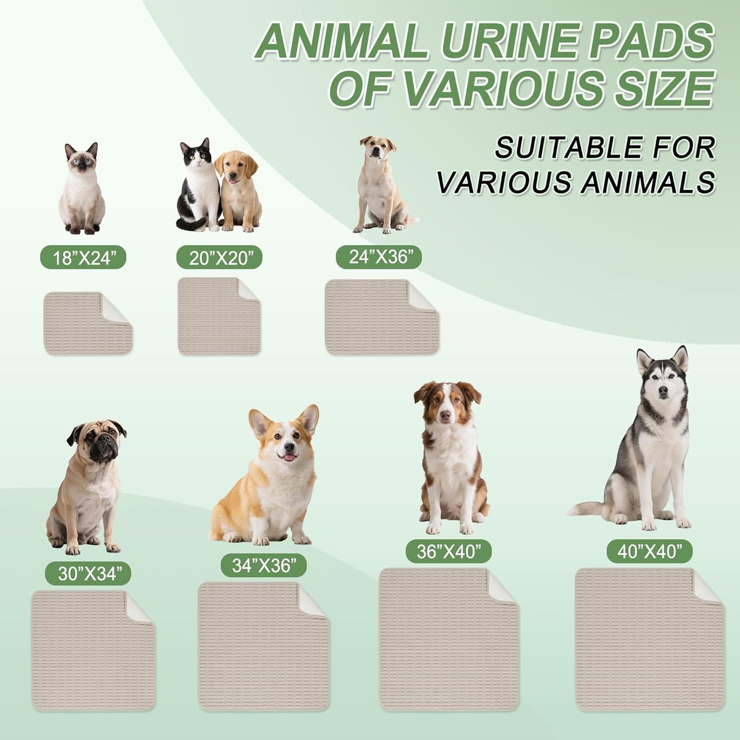 Washable Pee Pads for Dogs, 2 Pack Reusable Puppy Pads Dog Pads, Non-Slip Dog Pee Pads, Leakproof Pet Pee Pads Wee Wee Pads for Dogs. (Brown, 30"x34"(Pack of 2))
