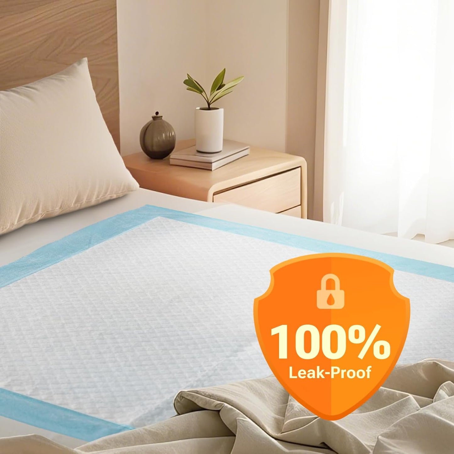 100 Count Disposable Bed Pads for Adult 36" x 36", Chucks Pads Underpads Bed Liner for Incontinence, Extra Large Puppy Pads / Dog Pee Pads / Wee Wee Pads for Training, XL