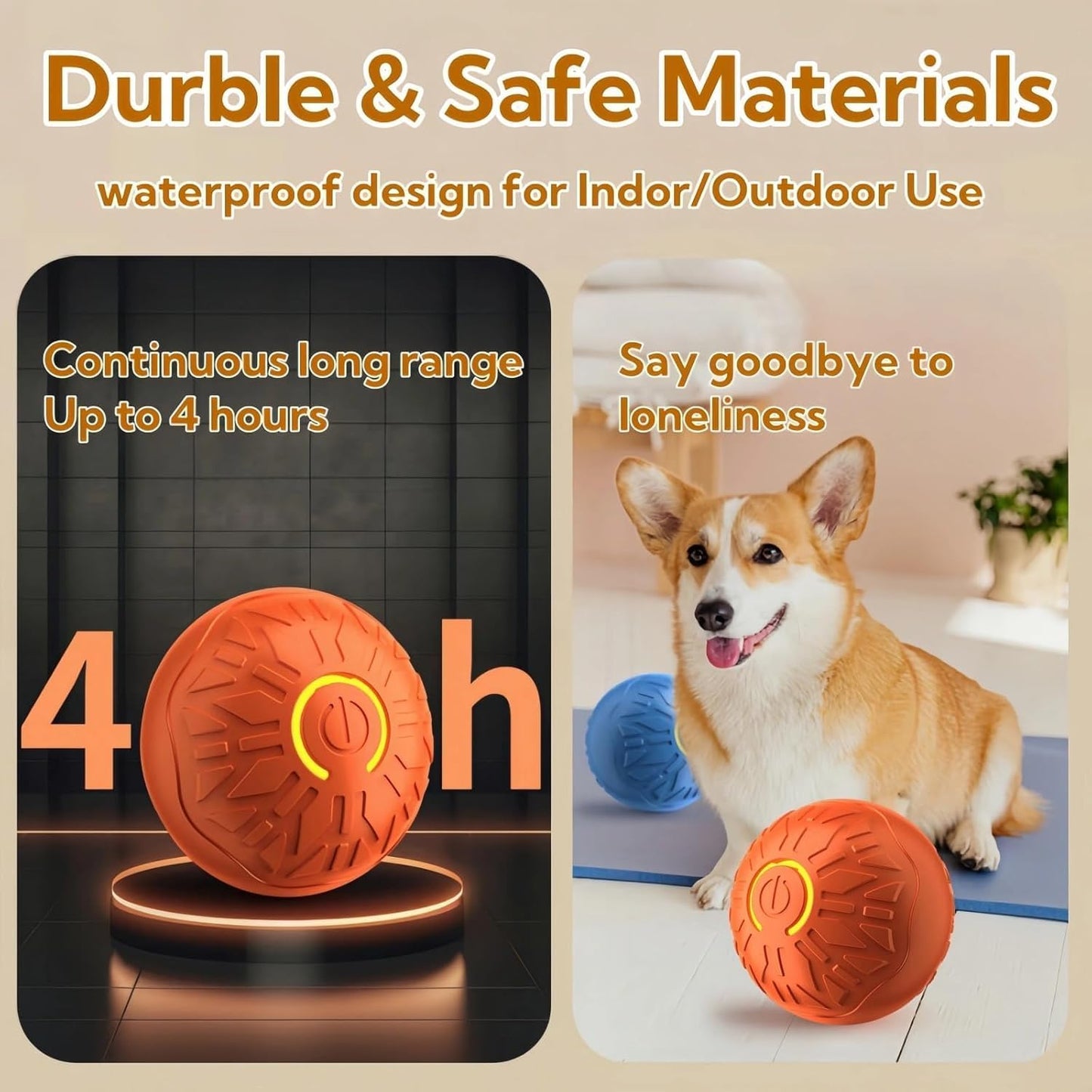 2 Pcs Interactive Dog Toys Dog Ball 2025 New Vibrating Dogs Balls Pet Bounce Bal Smart Jumping Ball