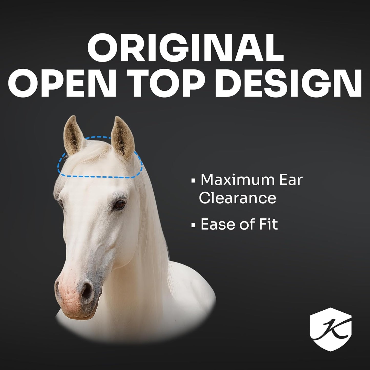 Kensington UViator CatchMask Horse Fly Mask with Web Trim UV Eye Protection Mask for Horse - XL, Imperial Jade