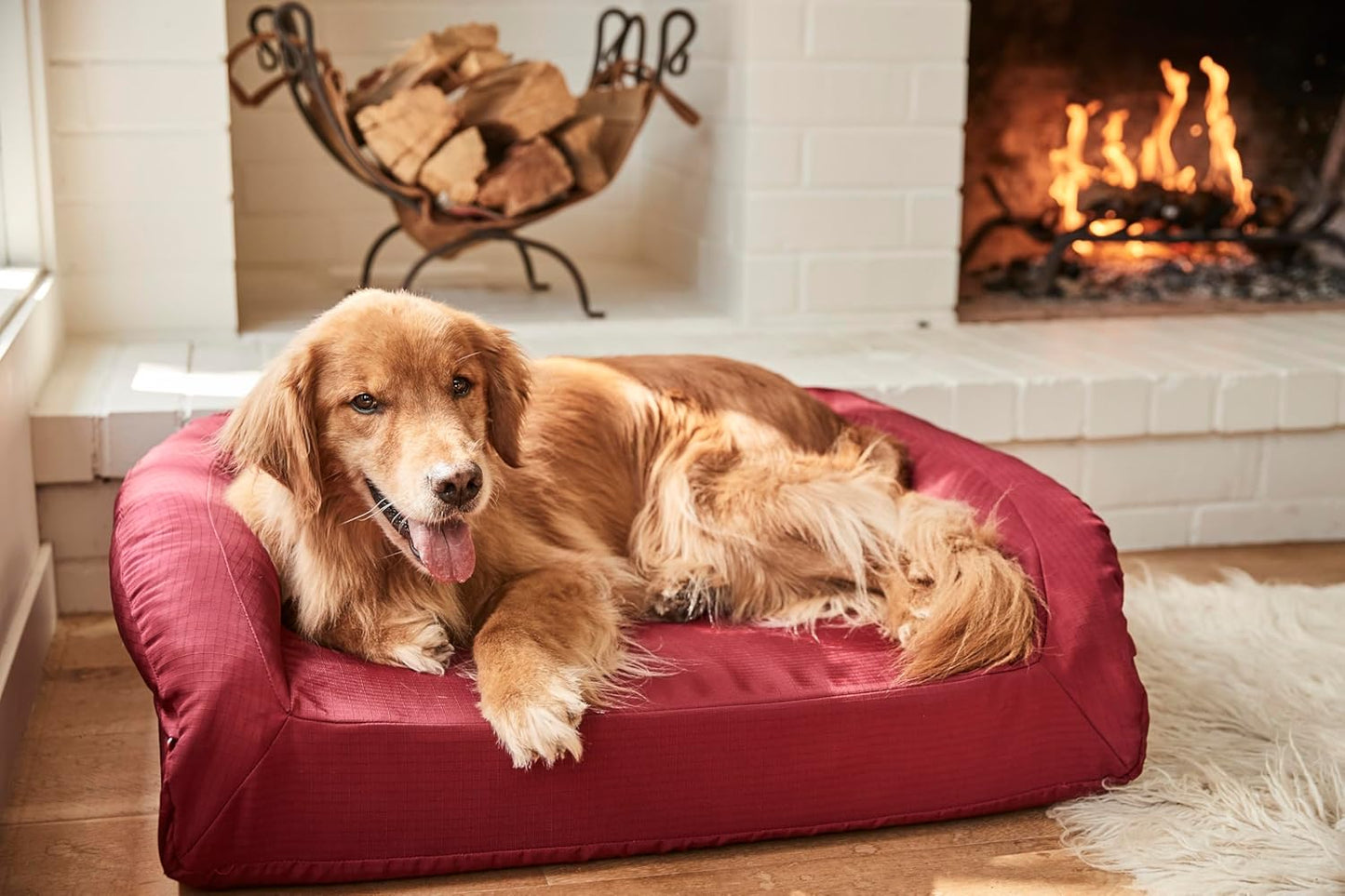 K9 Ballistics Tough Bolster Orthopedic Sofa Dog Bed with Removable Washable Cover - Durable, Water Resistant with Nonskid Bottom - X-Large, Titanium Premium Finish