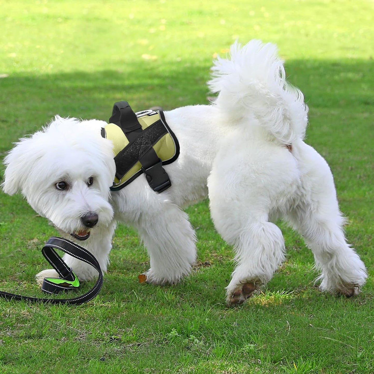 Bolux Dog Harness, No-Pull Reflective Dog Vest, Breathable Adjustable Pet Harness with Handle for Outdoor Walking - No More Pulling, Tugging or Choking