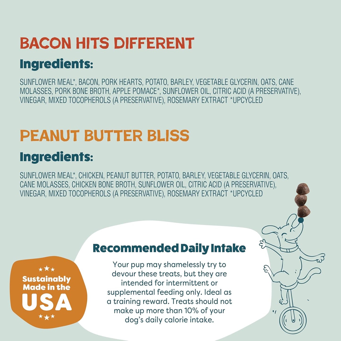 Shameless Pets Dog Training Treats Bacon/Apple and Chicken/Peanut Butter - Natural and Soft Puppy Treats with Collagen - Medium Dog Treats Pack of 2 (8oz Each)