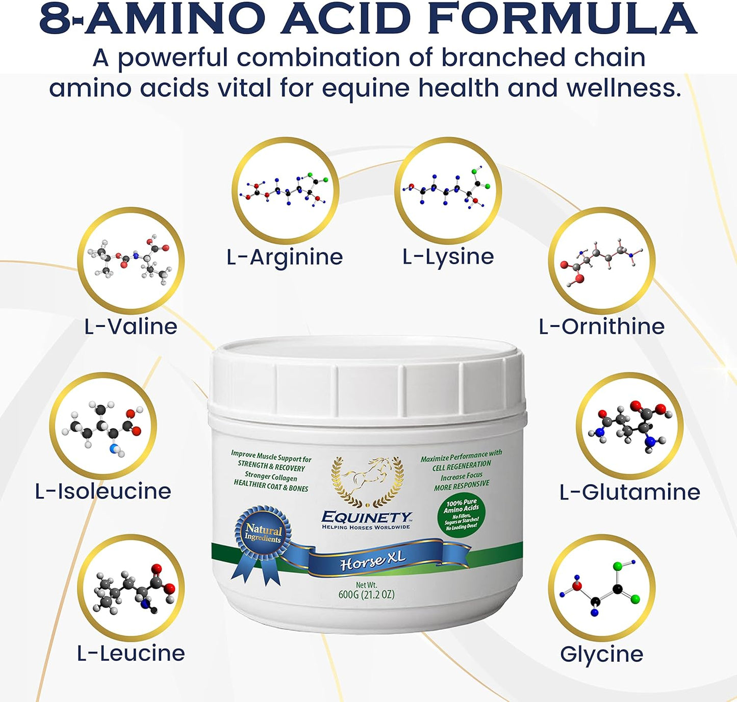 100-Day Supply Horse XL Supplements – Horse Care Weight Gain Supplement W/ 8 Amino Acids - No Soy or Sugar Coat Defense for Horses - Joint Supplement, Equine Supplies & Hoof Supplements