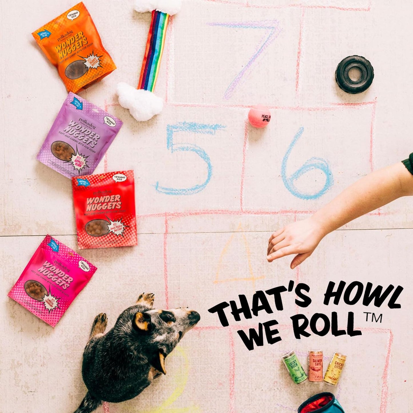 Polkadog Wonder Nuggets Variety 3-Pack– Includes Peanut Butter, Turkey & Cranberry, Apple & Pork – Soft & Chewy, Limited Ingredient Healthy Training Treats – Natural, Made in USA – 10 oz (Pack of 3)