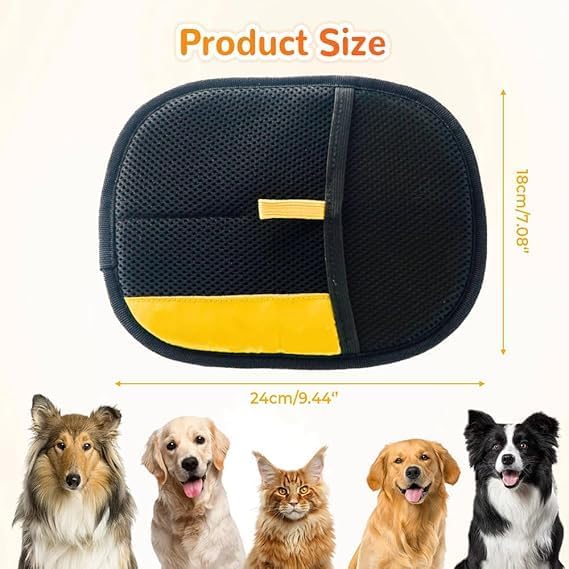 2Pcs Electrostatic Gloves Pet Hair Removal, Pet Hair Remover Glove, Washable Reusable Dogs Cats Hair Gloves for Furniture Bed Sheets Couch Clothes Carpet Car