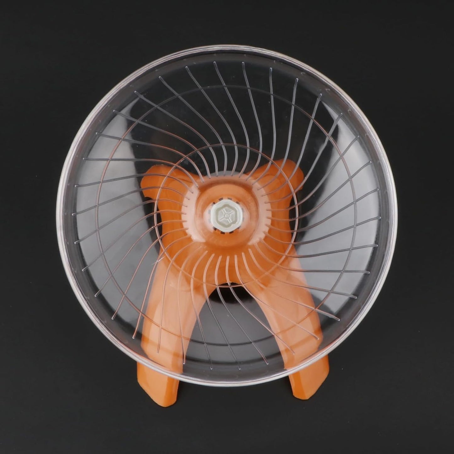 Hamster Wheel Silent Hamster Exercise Wheel Running Spinner Hamster Flying Saucer for Hamsters Gerbils Mice and Other Small Pets (Orange)