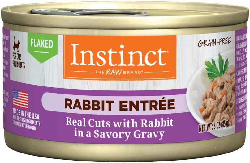 Instinct Flaked Entrée Wet Canned Cat Food - Rabbit, 3 oz. Cans (Pack of 24)