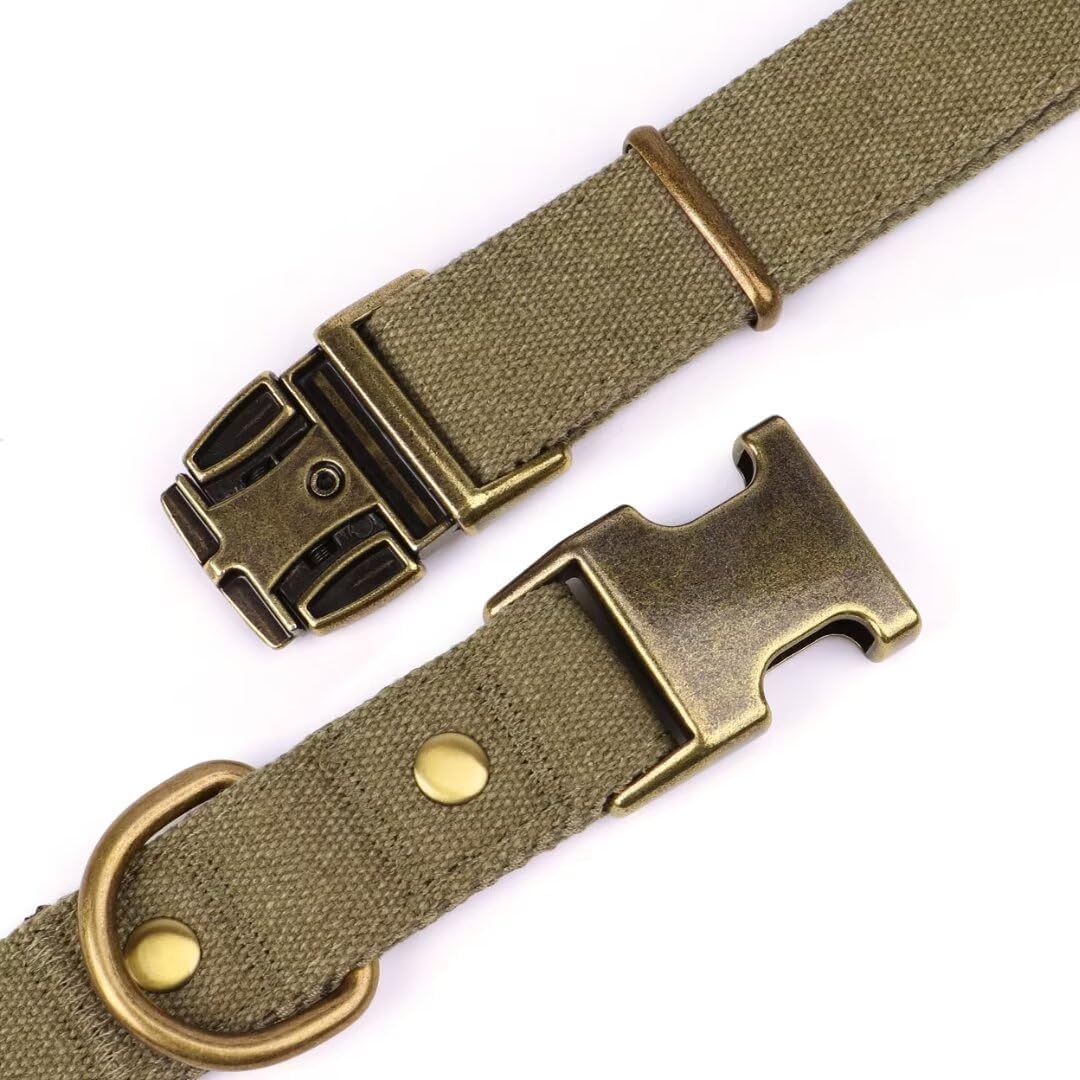 PET ARTIST Dog Collars for Medium Dogs, Soft Padded Premium Nylon Dog Collar with Quick Release Metal Buckle, Durable & Adjustable Pet Collars for Boy Gifts, Green, M (Fit 13-20")