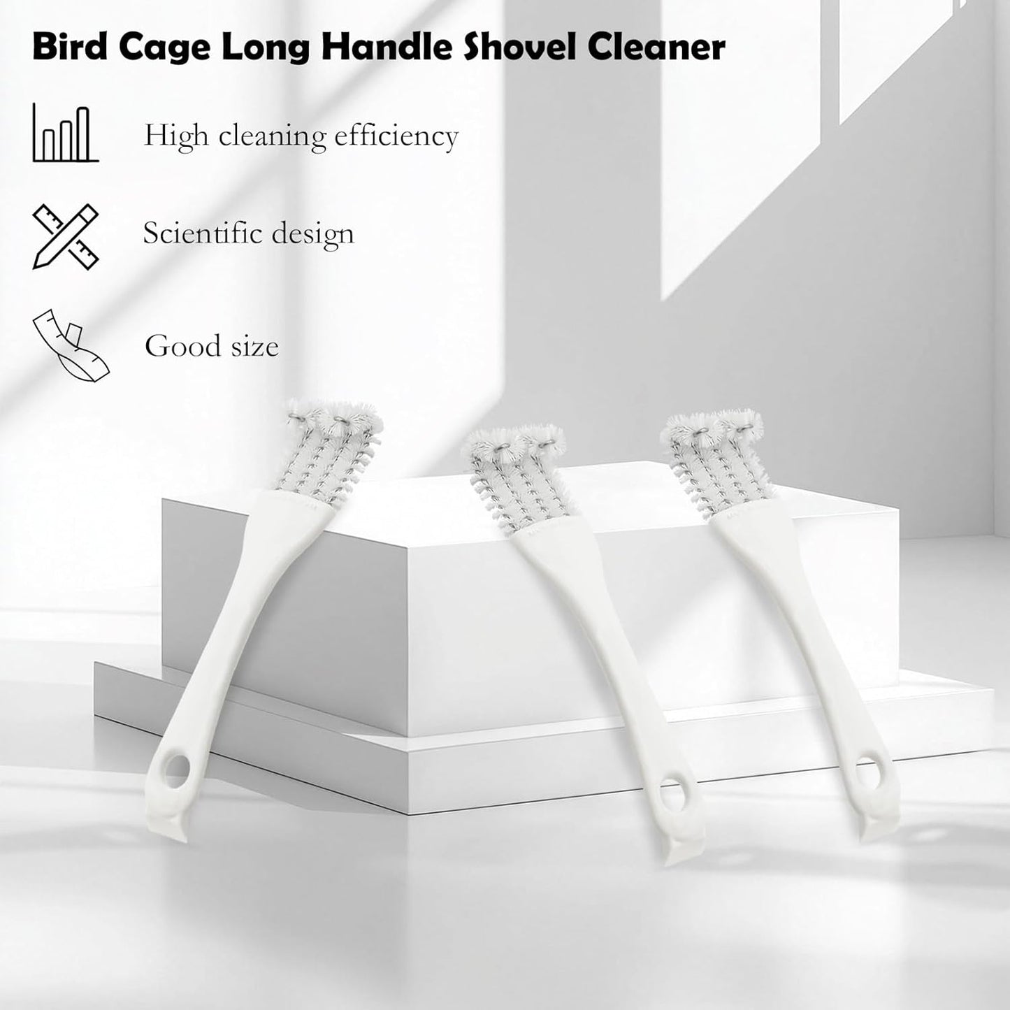 2Pcs Bird Cage Long Handle Shovel Cleaner, Bird Cage Tool Accessories Supplies, for Better Cleaning of Bird Droppings from Pet Cages Parrot Cages Bird Perches