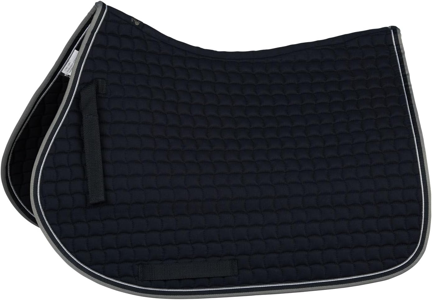 HORZE Adepto Padded All Purpose Quilted Equestrian Saddle Pad for Horses with Two-Tone Trim