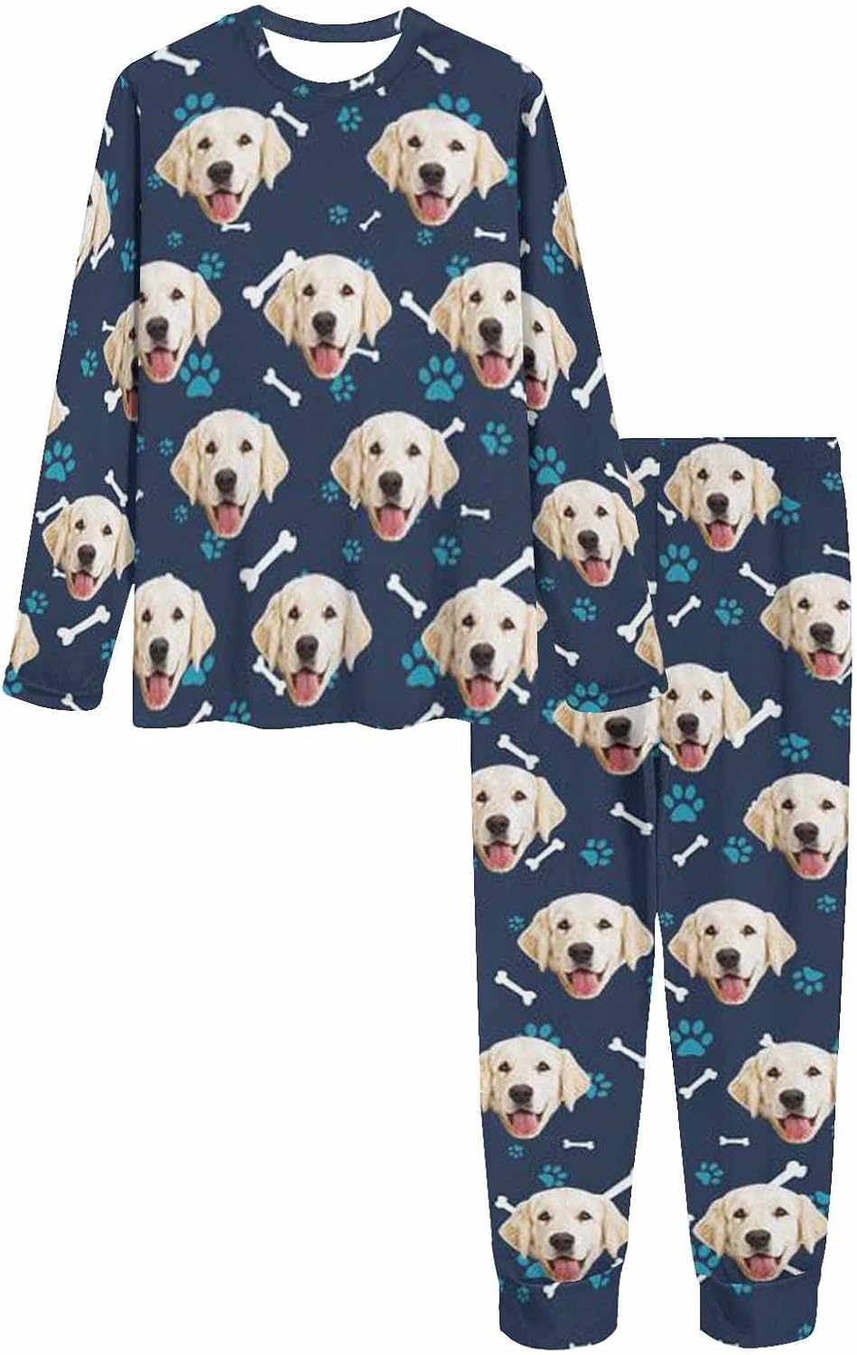 MyPupSocks Custom Face Pajamas Sets for Women, Personalized Photo Sleepwear XS-XXL