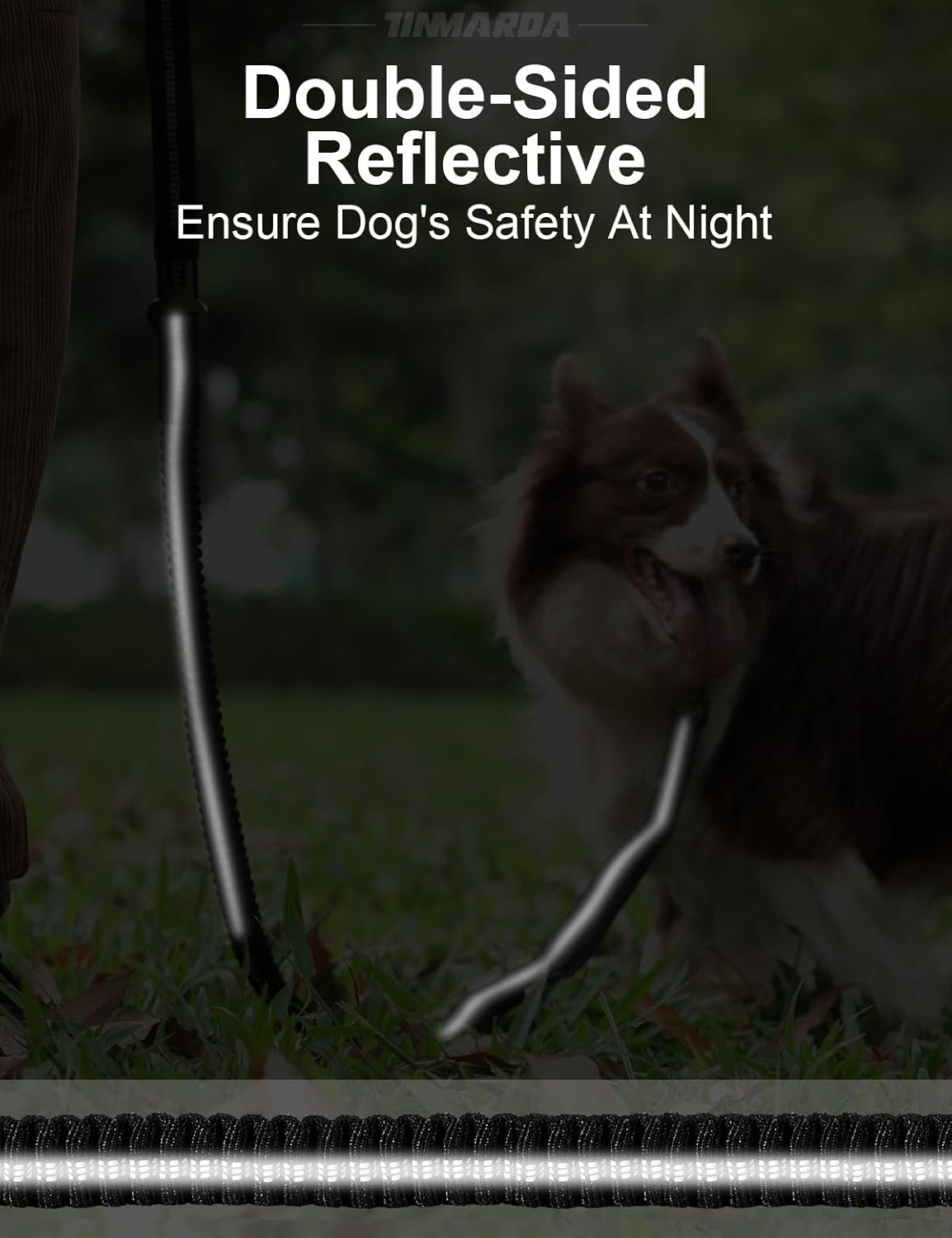 Heavy Duty Dog Leash with 2 Padded Handles & Advanced Easy Metal Clip, 4-6FT Shock Absorbing No Pull Dog Leashes for Medium Large Dogs That Pull (Army Green)