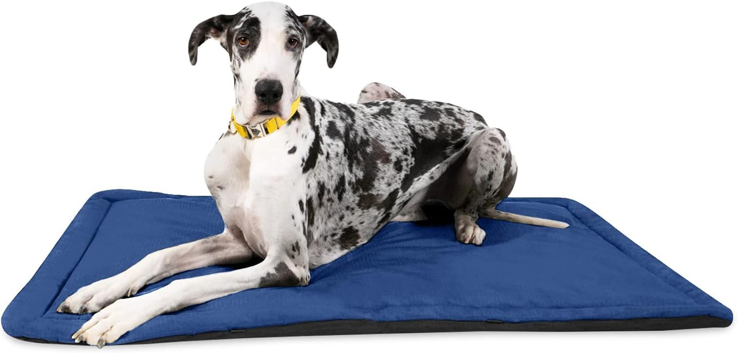 K9 Ballistics Tough Ripstop Dog Crate Pad - Durable & Machine Washable with Non-Skid Bottom and 120-Day Warranty, Fits 54" Wire Crates - XX-Large, Blue Quartz