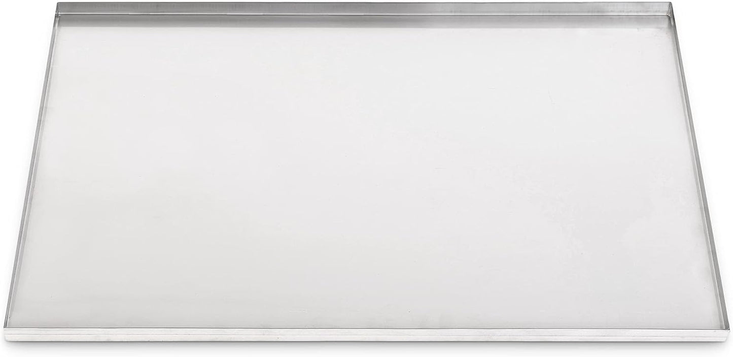 22.75" x 16.63" Metal Replacement Dog Crate Pan Chew Proof Crack Proof Pet Kennel Tray Central Dog Training Crate Pan Pet Supplies, Stainless Steel, 1" H