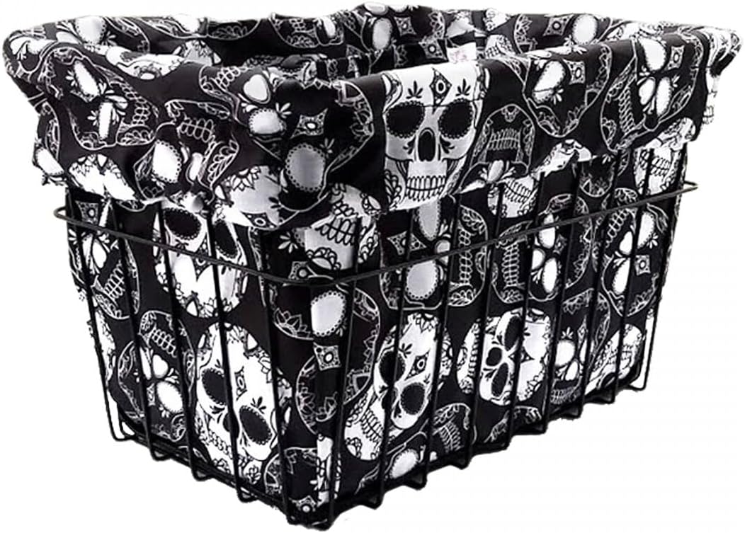 Cruiser Candy Bike Basket Liner Waterproof, Universal Fit for Most Bike Baskets, Stylish 2in1Tote, Bike Basket Cover, EBiKE Front Wire Or Wicker Bike Baskets Fits Up to 15x12x10