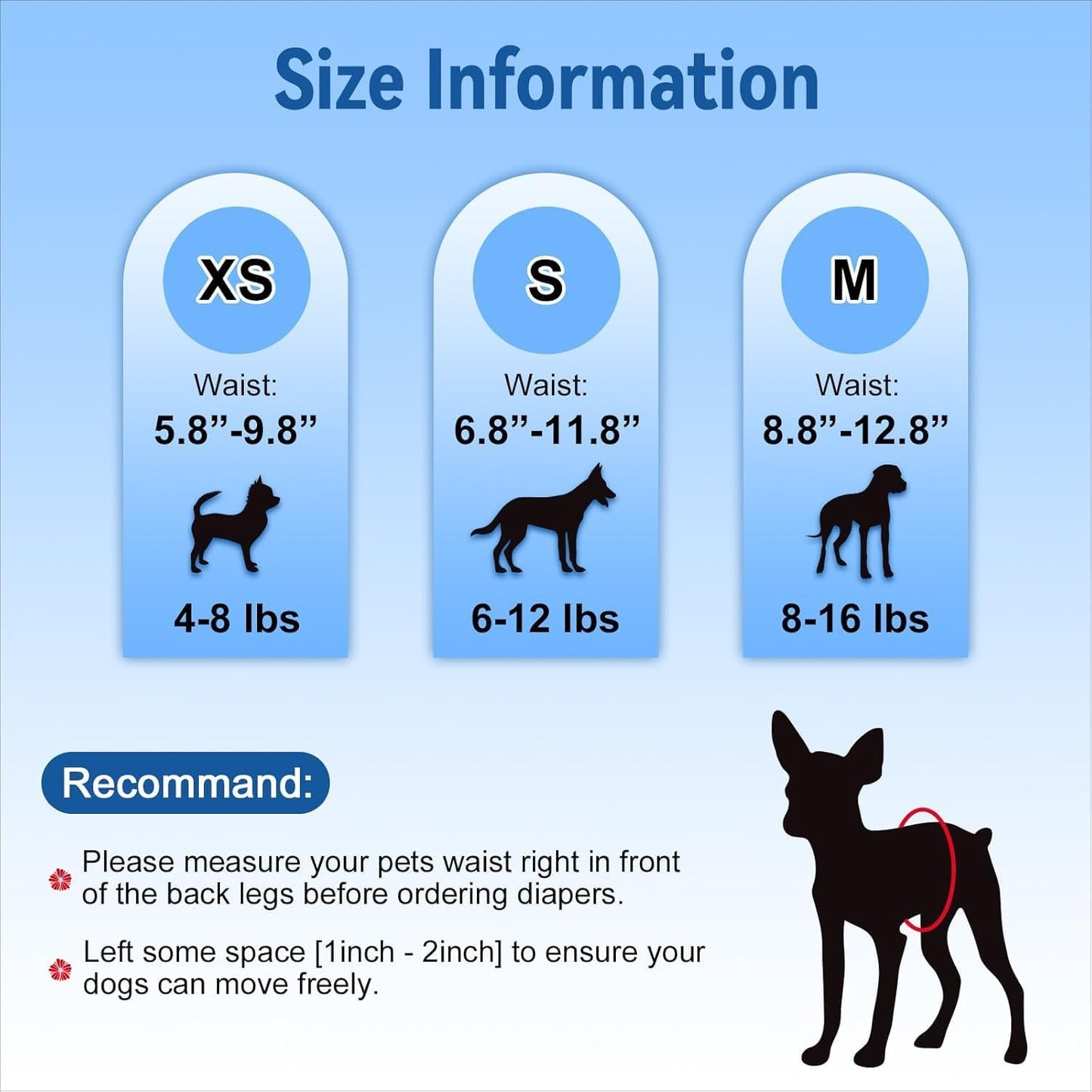 Pet Soft Dog Diapers Female, Disposable Dog Diapers, Cat Diaper for Female Cats, Puppy Diaper 16pcs XSmall