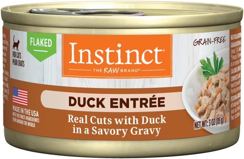 Instinct Flaked Entrée Wet Canned Cat Food - Duck, 3 oz. Cans (Pack of 24)