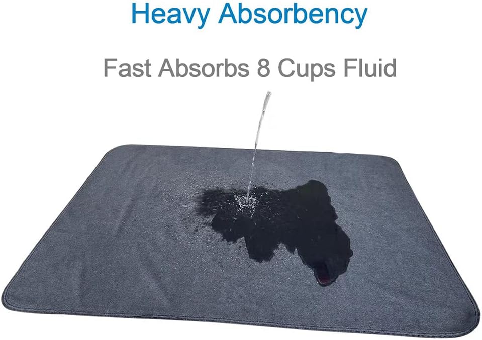 Peepeego Non-Slip Dog Pad 65 x 48, Washable Puppy Pads with Fast Absorbent, Waterproof for Training, Whelping for Puppy Playpen