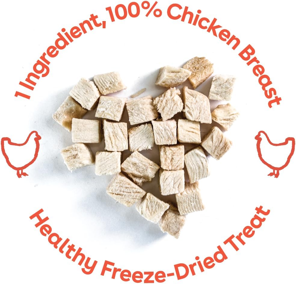 Pupford Freeze Dried Chicken Breast Treat for Dogs & Puppies - Healthy, Natural, Single Ingredient Dog Treats - Made in USA (5.75 oz)