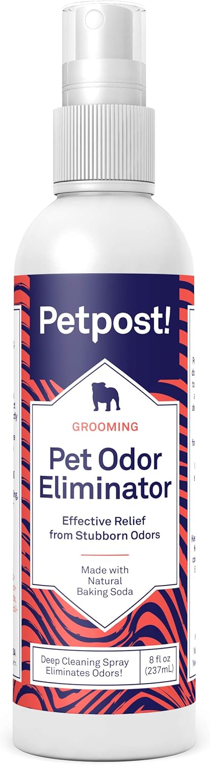 Petpost | Pet Odor Eliminator Spray for Dogs & Cats - Naturally Effective Deodorant and Bad Smell Killer - For Spraying Your Pet or Around the Home 8 oz.