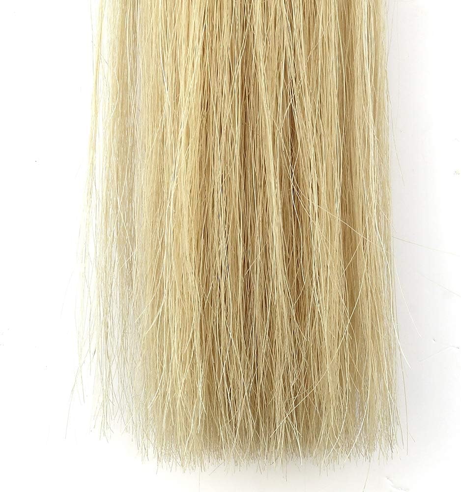 Horse Tail Extensions with Braided Horsehair Loop, Blunt Cut Bottom, 34-36 inches Long and 1 lb Weight (Palomino)