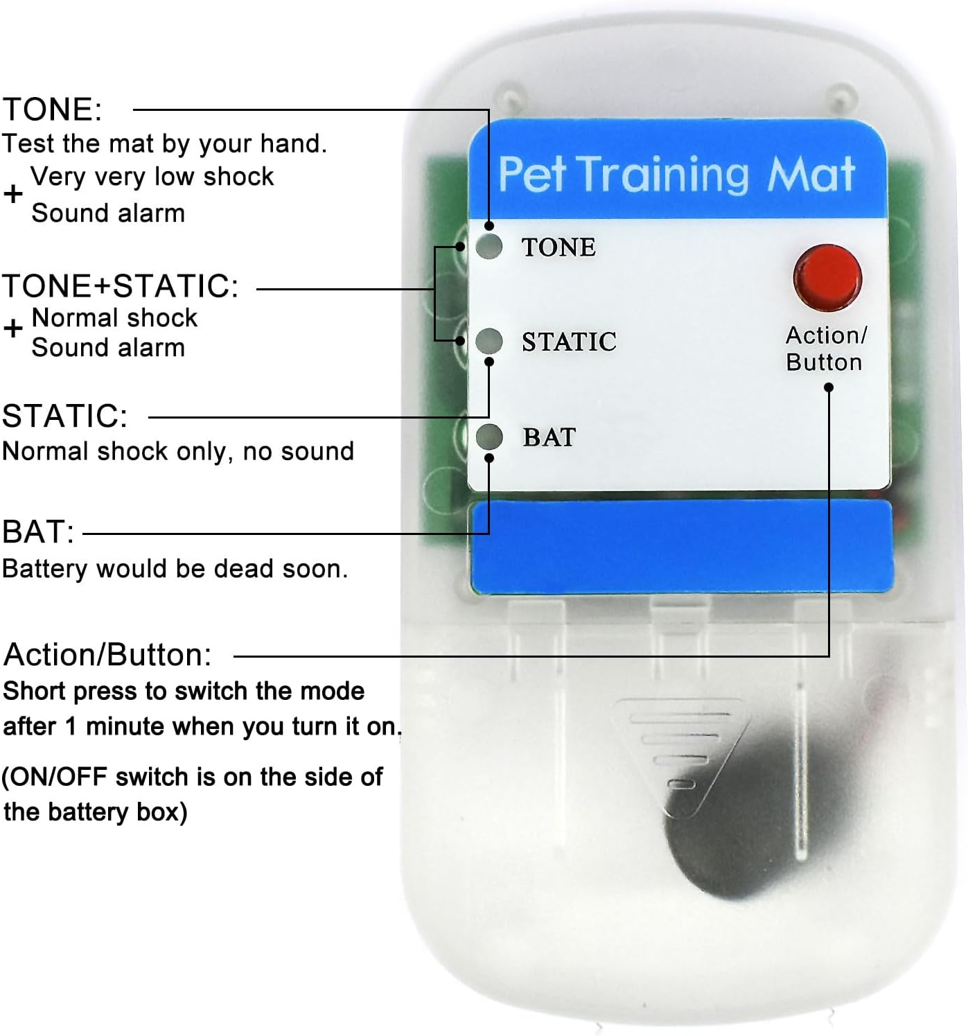 Electric Mat for Dogs Cats Pet Training Deterrent Shock Mat Pad - 60 x 12 in