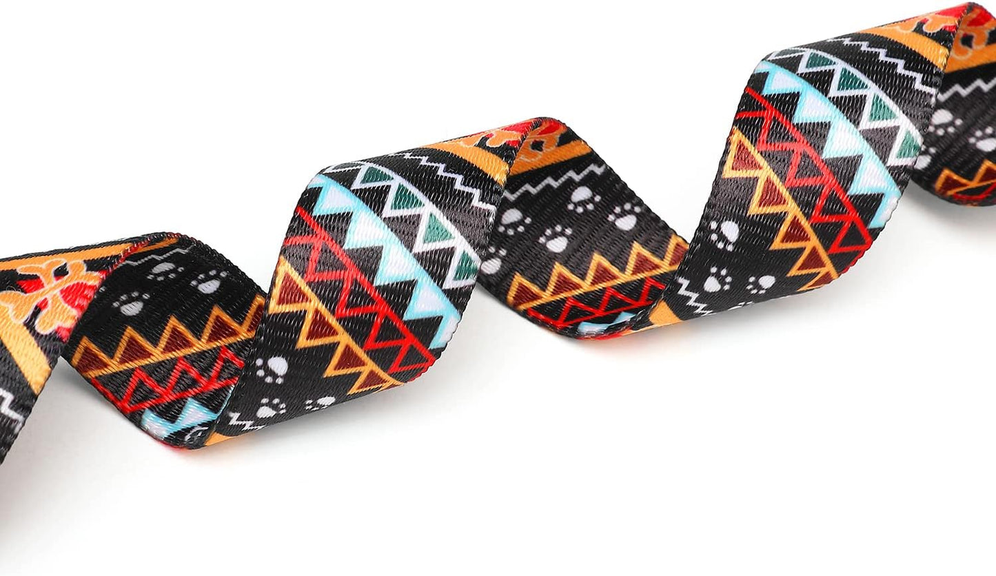 Mercano Adjustable Dog Collar - Special Design Patterns, Soft Nylon Comfortable Durable Pet Collar for Small Medium Large Dogs (XS, Ethnic Gold)