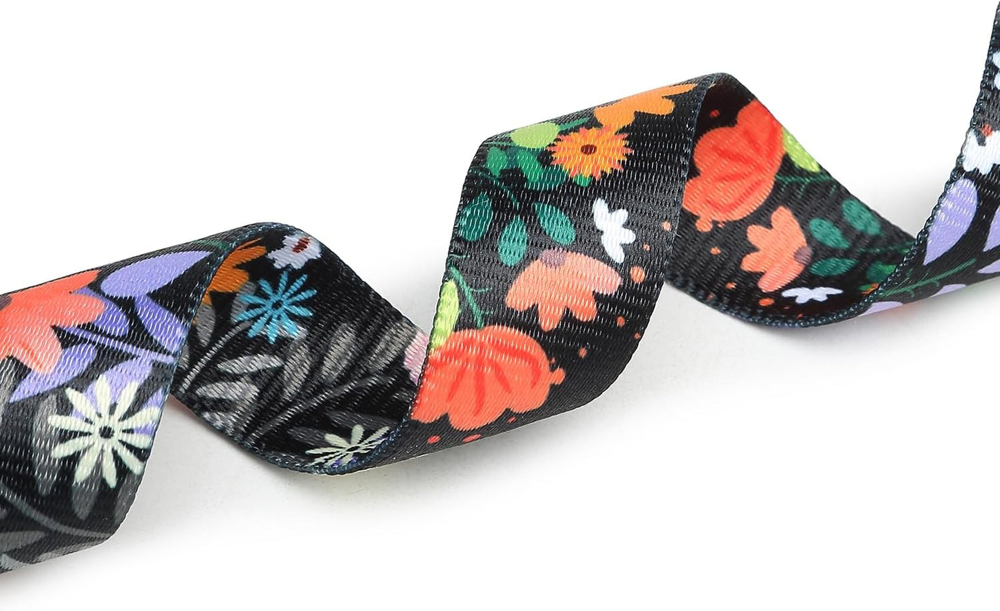 Mercano Adjustable Dog Collar - Special Design Patterns, Soft Nylon Comfortable Durable Pet Collar for Small Medium Large Dogs (M, Floral Orange)