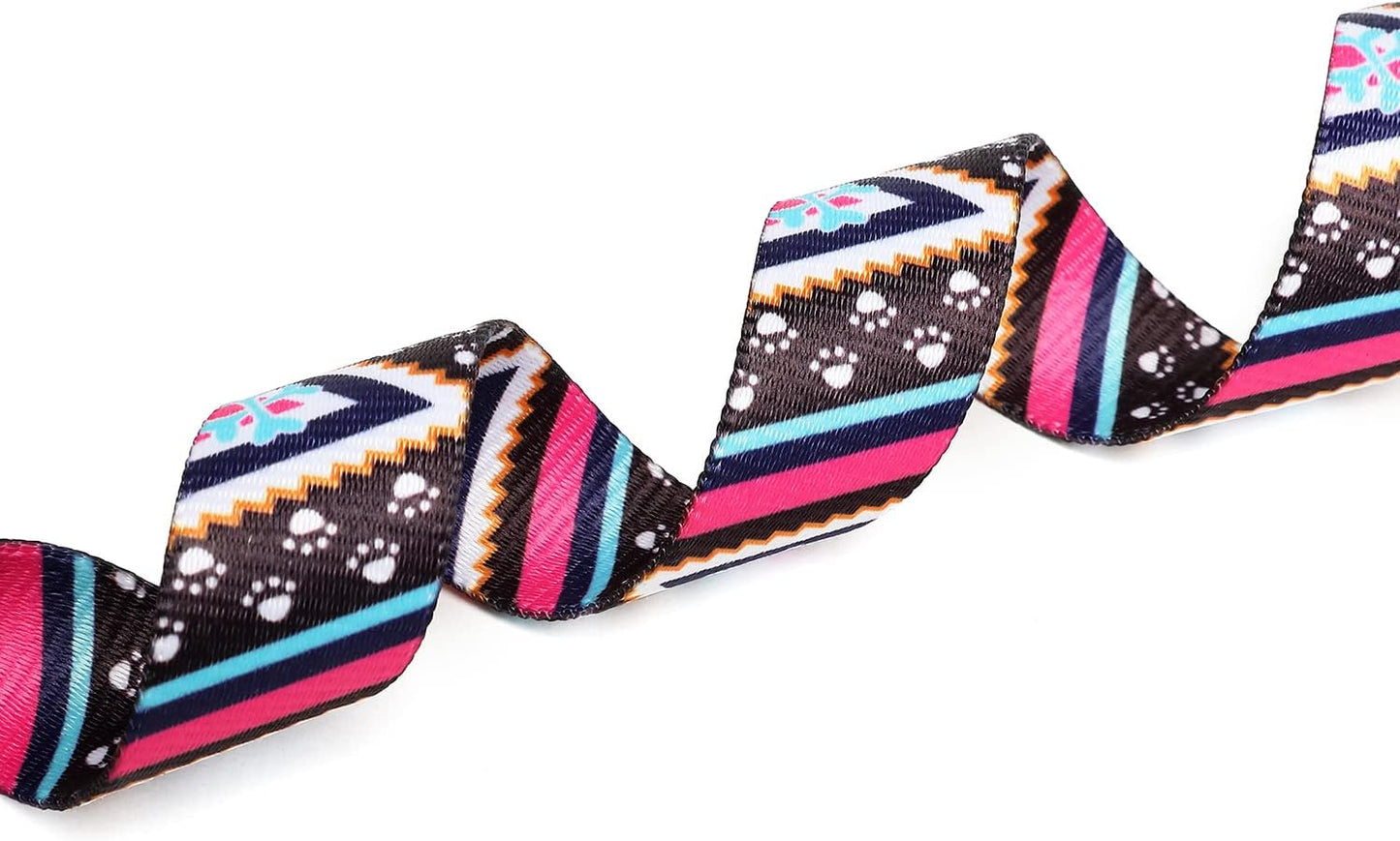 Mercano Adjustable Dog Collar - Special Design Patterns, Soft Nylon Comfortable Durable Pet Collar for Small Medium Large Dogs (XS, Ethnic Pink)