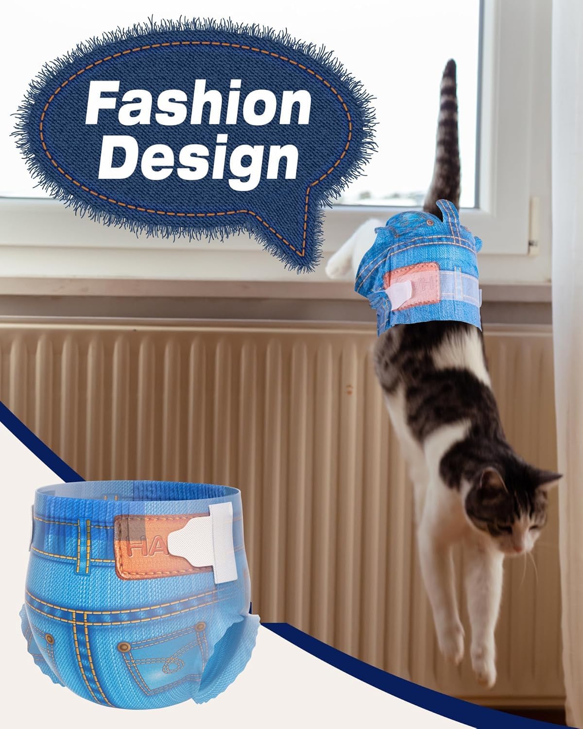 Pet Soft Dog Diapers Female, Doggie Diapers for Female Dogs, Disposable Super Absorbent Pet Diaper for Cats & Dogs in Heat Period, Urine Incontinence, Medium 20 Count