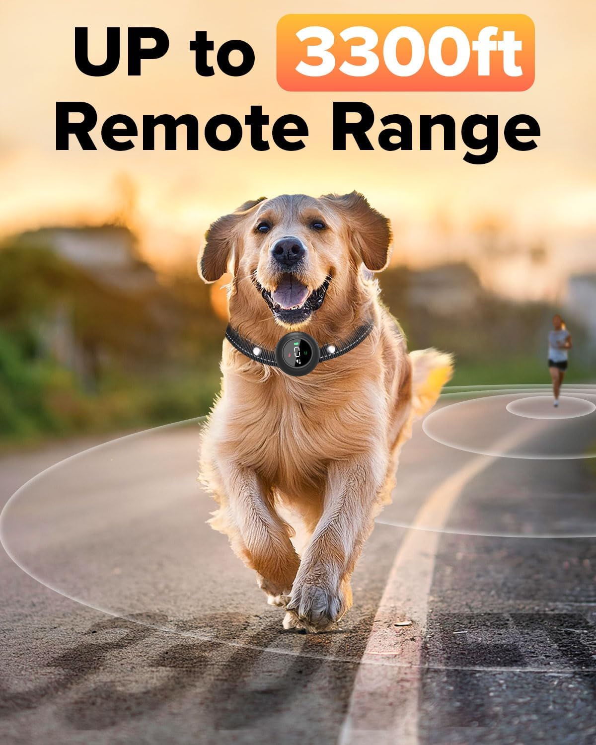 XDX 2-in-1 Dog Shock Collar & Bark Collar – 3300FT Dog Training Collar with Remote, Automatic Anti-Barking, 5 Adjustable Sensitivity Levels, IP67 Waterproof E-Collar for Small Medium Large Dogs