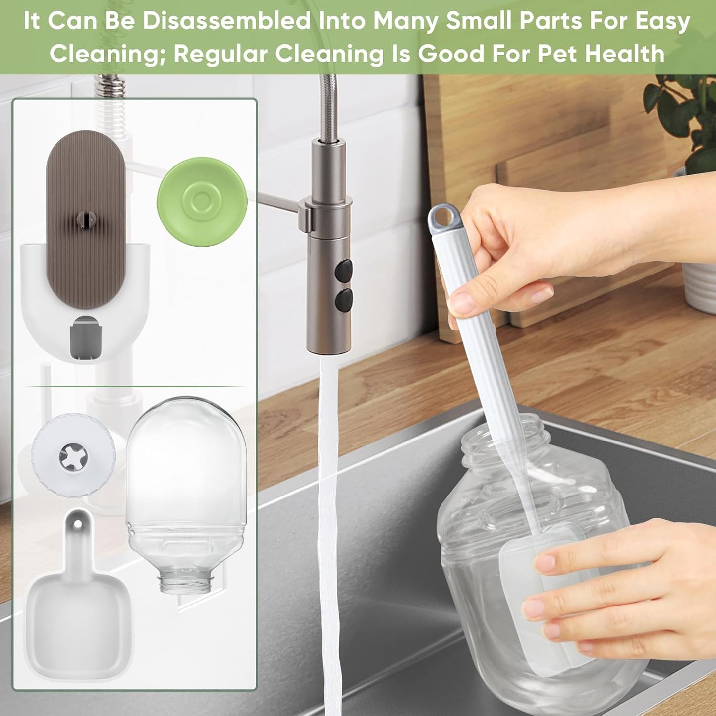 28oz Hanging Automatic Water Dispenser，Rabbit Water Bottle,Bunny Guinea Pig Ferret Water Bowl for Cage,Suitable for Small Animal Puppies(Cage Grid Spacing Over 1.2'')