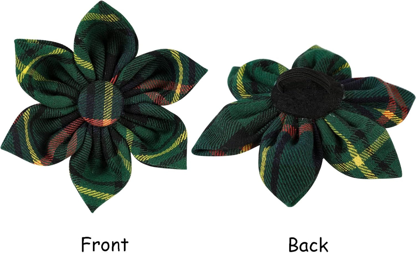 Lionet Paws Christmas Dog Collar with Flower, Soft and Comfortable, Adjustable Collar for X-Large Dogs Girl Gift, Neck 16-26 inches