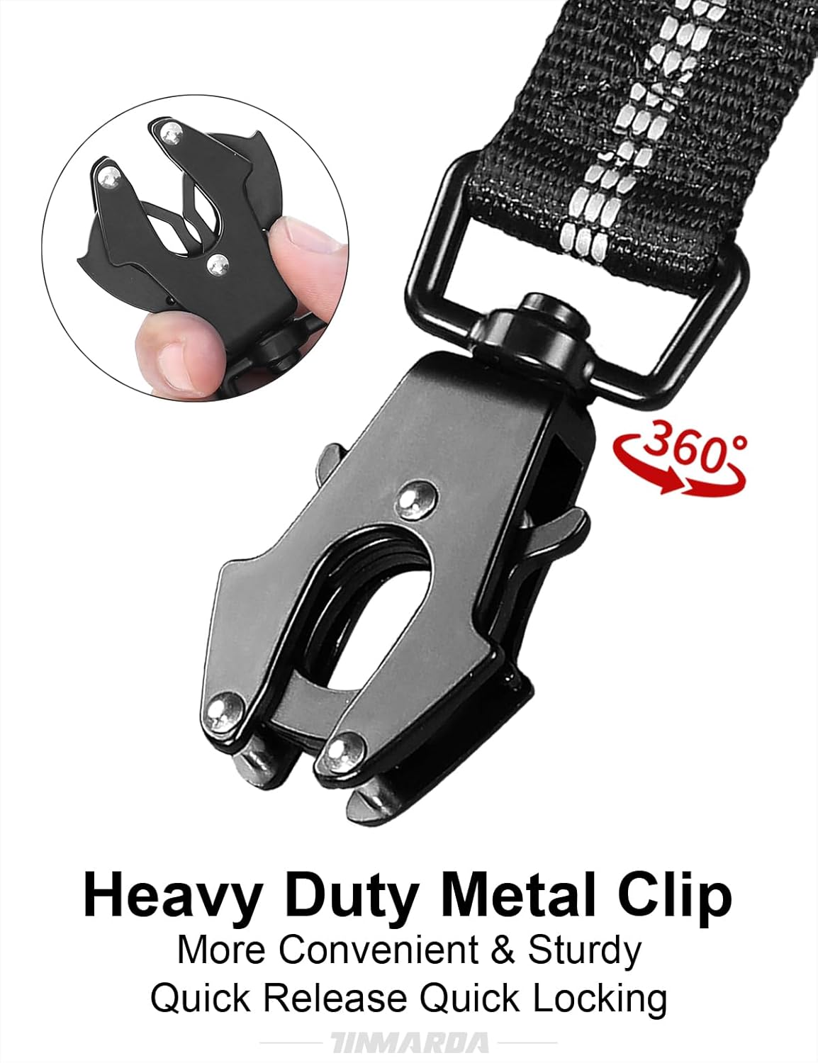 Heavy Duty Dog Leash, 4-6FT Shock Absorbing Dog Leashes with Traffic Handle and Comfortable Padded Handles, Advanced Easy Metal Clip, No Pull Reflective Leash for Medium Large Dogs That Pull (Black)