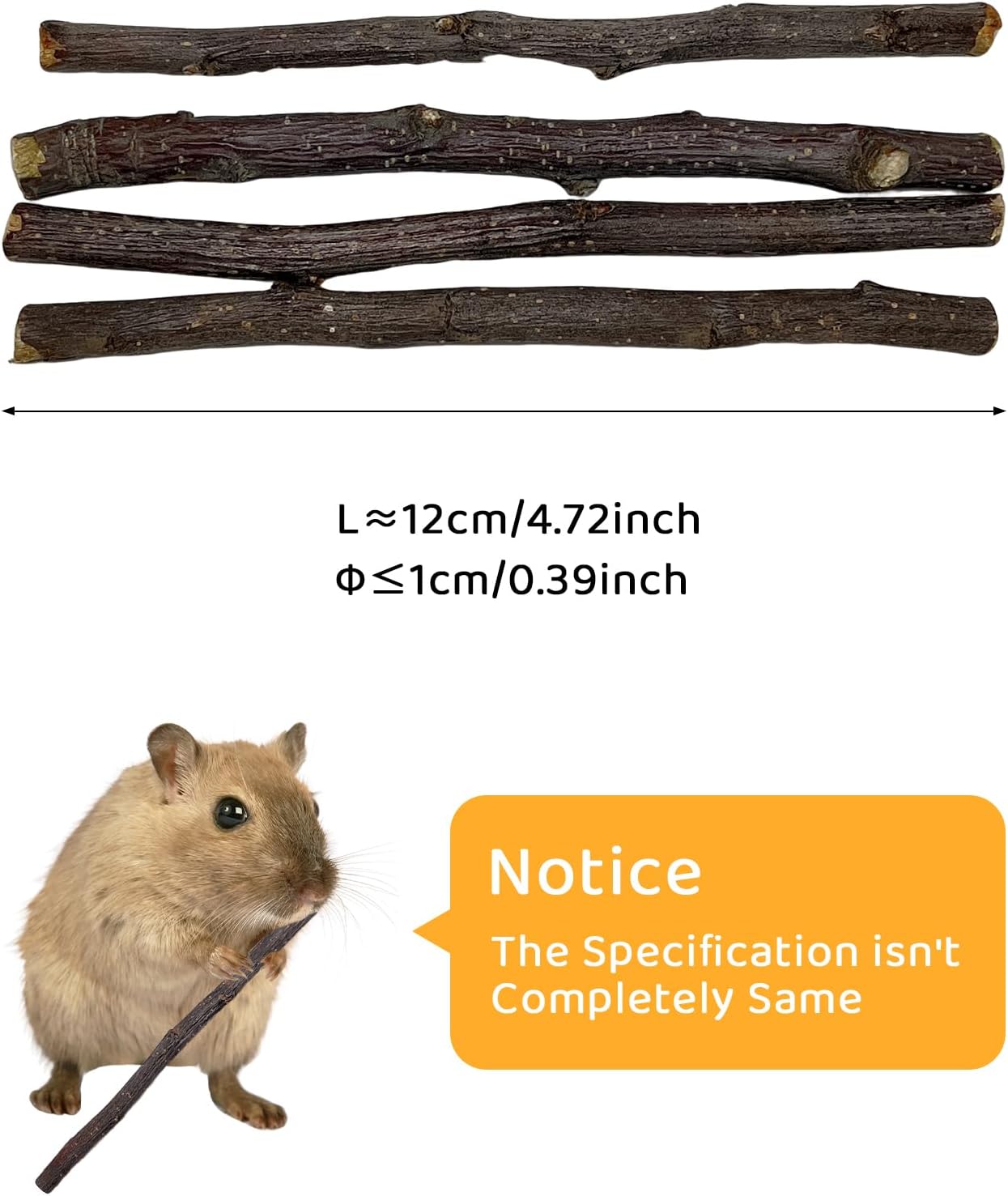 600g Apple Sticks Small Animals Wooden Pet Chew Treats Toys for Guinea Pigs Hamsters Rabbits Chinchillas Squirrels Small Animal Molar Wood Treats Toys