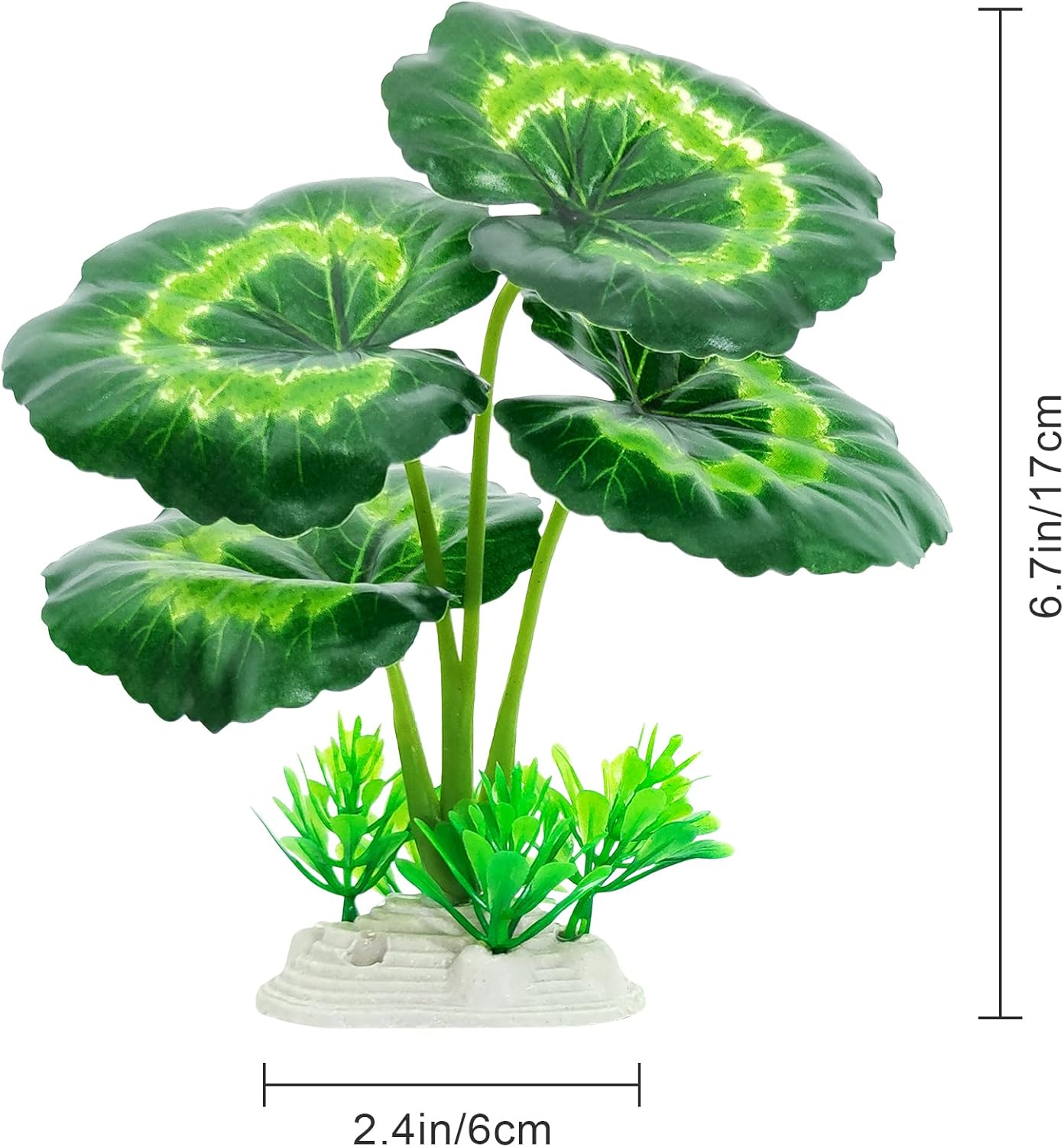 5Pack Tall Aquarium Plants - Reptile Habitat Plants Realistic Silk Fake Betta Fish Tank Decor for Terrarium Aquascaping