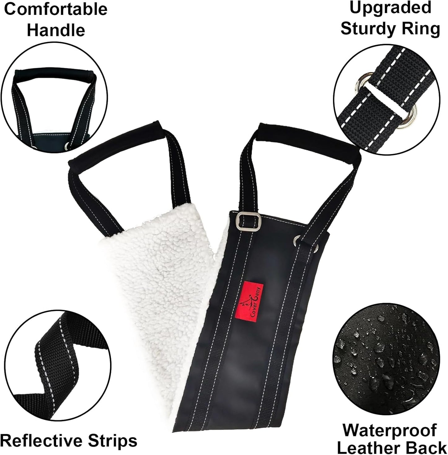 Leather Dog Lift Harness for Small Dogs,Doggie Walking Sling,Puppy Belly Support Strap,Pet Assist Harness for Senior,Injured,Disabled Dogs After ACL Surgery S