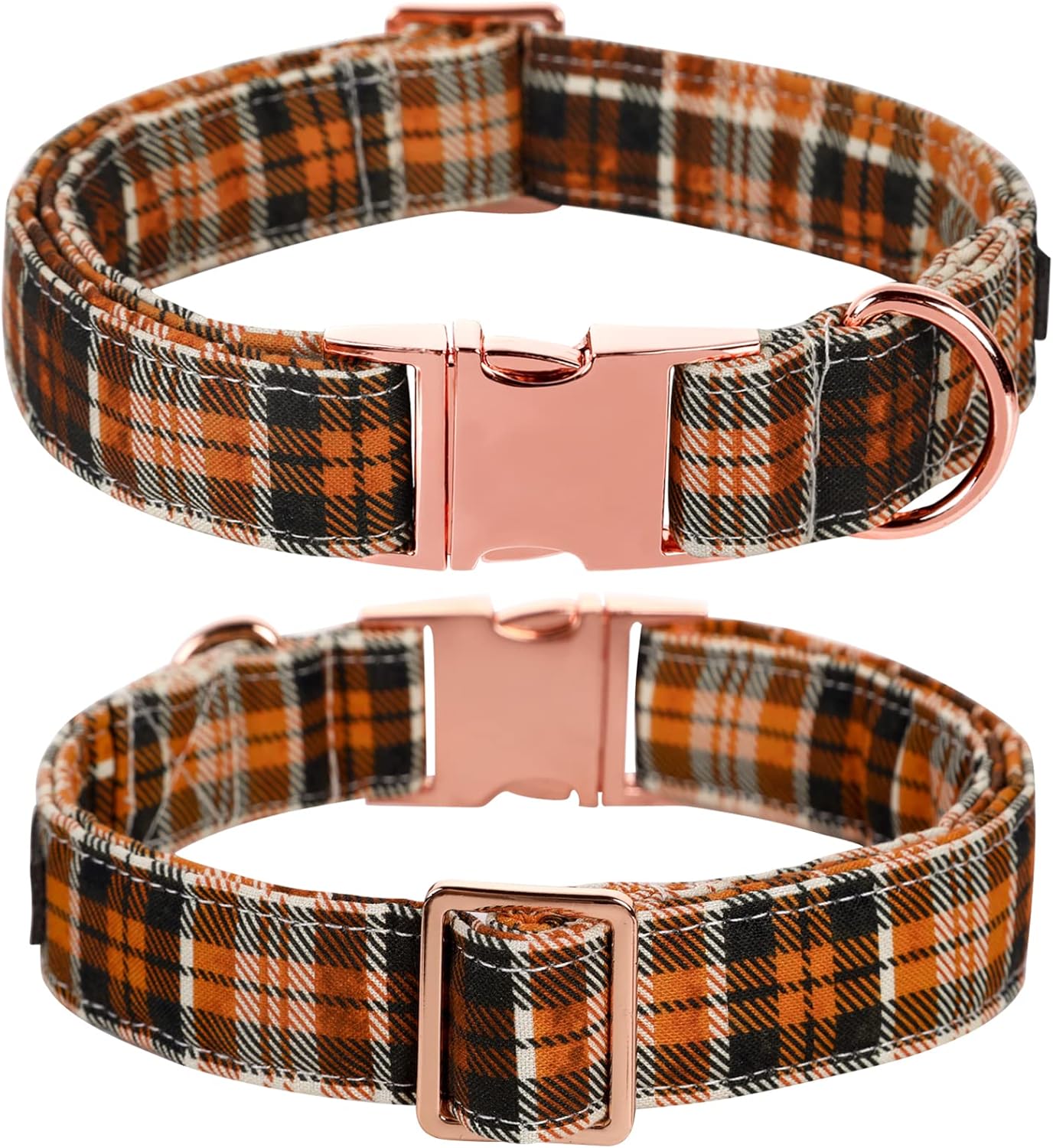 Lionet Paws Halloween Dog Collar with Bowtie - Cute Cotton Adjustable Fall Bowtie Dog Collar with Metal Buckle for Small Medium Large Dog Girl Boy Gift, XS, Neck 8-12in