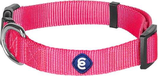 Blueberry Pet X-Small Dog Collar | Dog Collars for Small Dogs | Hot Pink Durable Quick Release Collar | Eco-Friendly French Pink Collar for Female Puppies | Safe Nylon Pet Collar