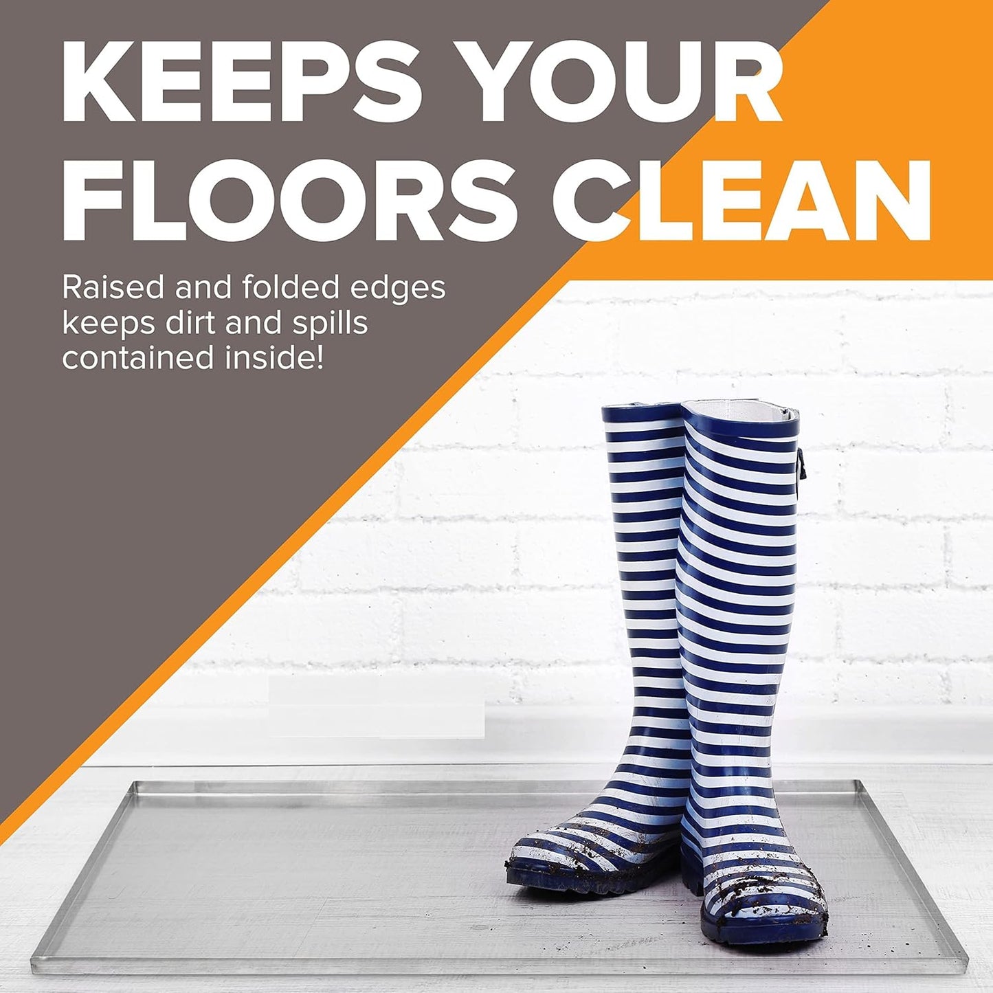 35" x 21.63" Metal Replacement Dog Crate Pan Chew Proof Crack Proof Pet Kennel Tray Central Dog Training Crate Pan Pet Supplies, Stainless Steel, 1" H