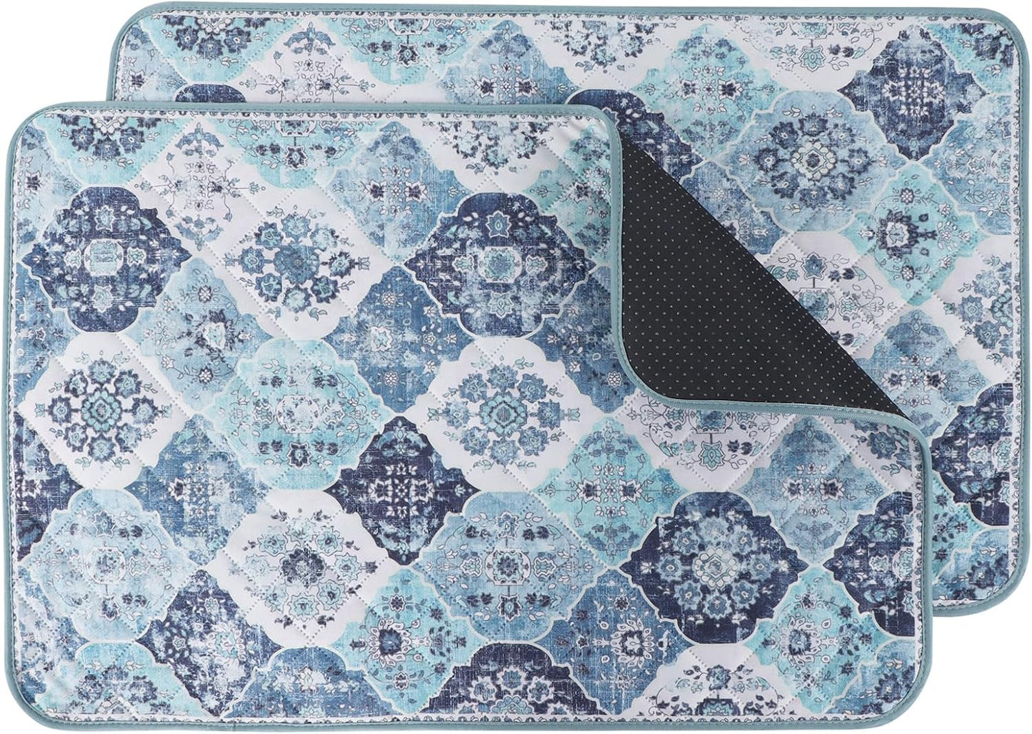 IEUUMLER Washable Pee Pads for Dogs, 2 Pack Reusable Non-Slip Grip, Super Absorbent Waterproof Puppy Pads for Potty Training, Playpen, Crate, Whelping Box EU011 (Blue, 36" x 41")