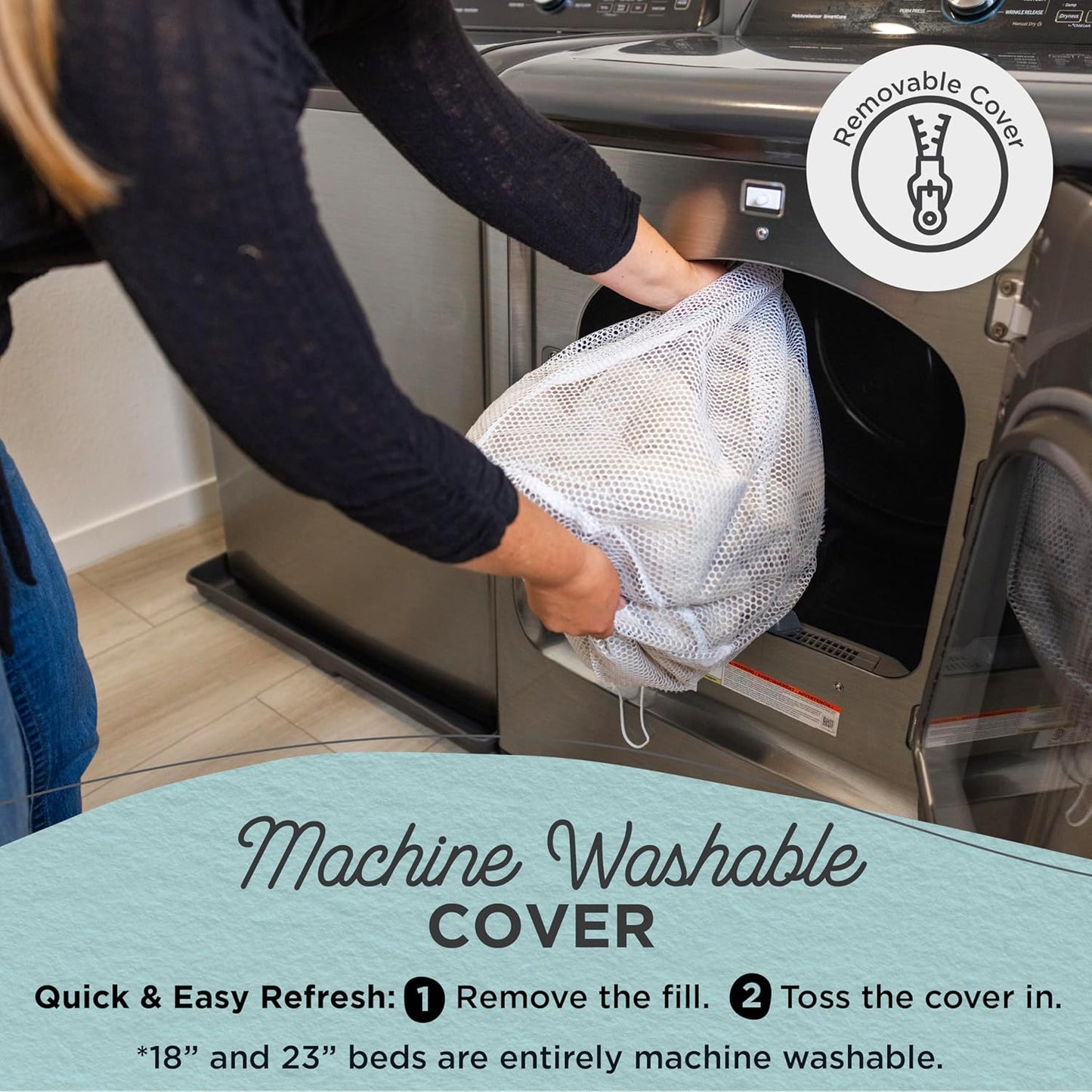 Best Friends by Sheri Original Calming Donut Dog and Cat Bed, Shag Faux Fur, Frost Gray, XL (45in x 45in) - Anxiety Relief for Pets Up to 150 lbs