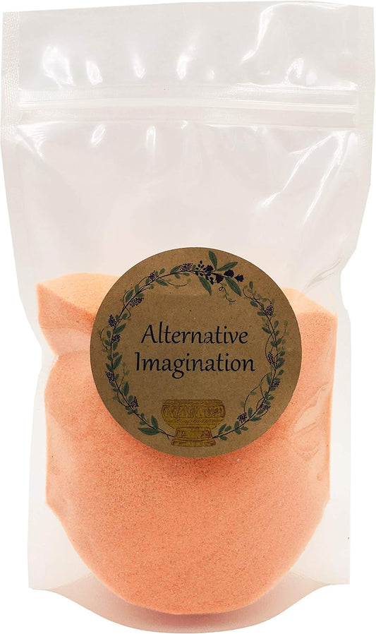 Orange Sand - Fine Sand for Zen Garden, Resin Incense Burner, Smudge Bowl, Ritual Incense, Cast Iron Cauldron, Unity Ceremony, Sensory Bin Table, Mandalas, Crafts by Alternative Imagination (1 Pound)