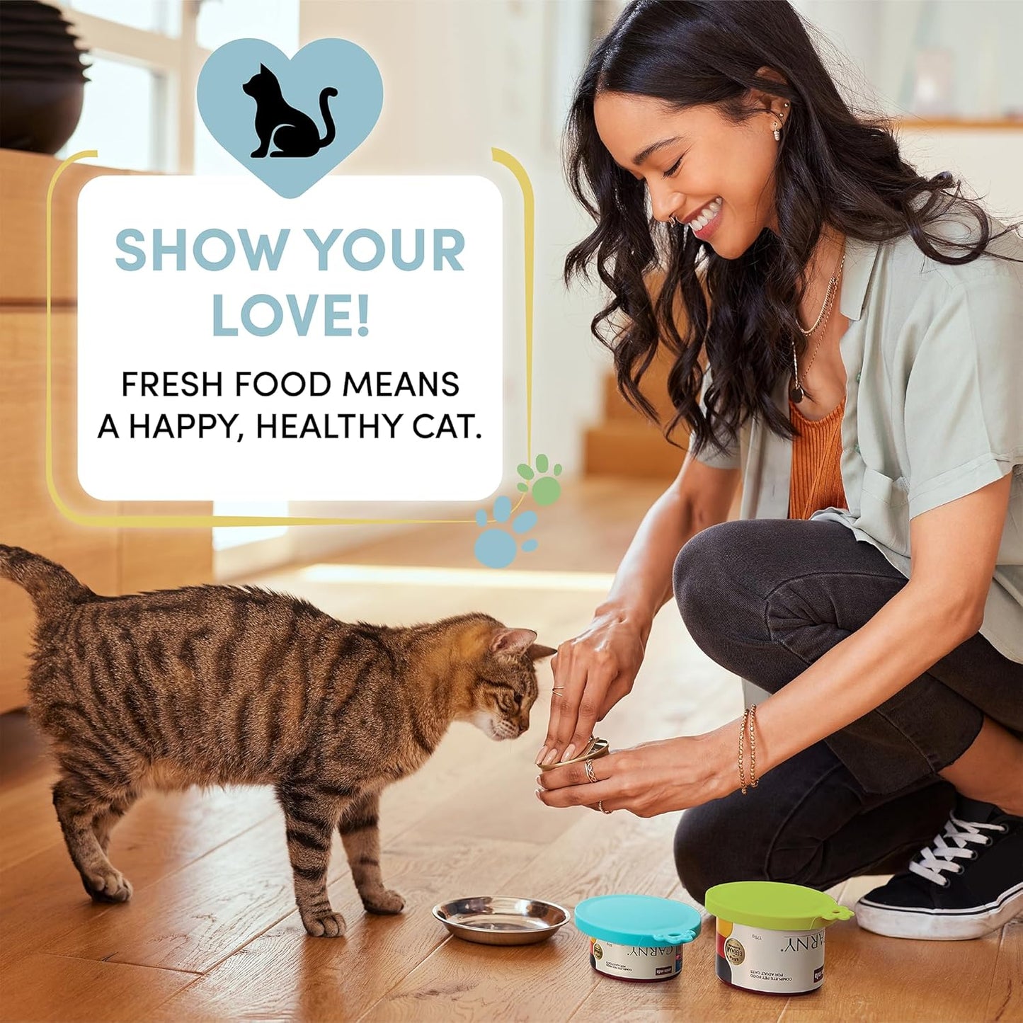 4 Pack Universal Pet Food Can Covers Lids - One fit 3 Standard Size Cans for Cats and Dogs Food Cans - Easy to Clean - Safe Silicone - Aurora Greens