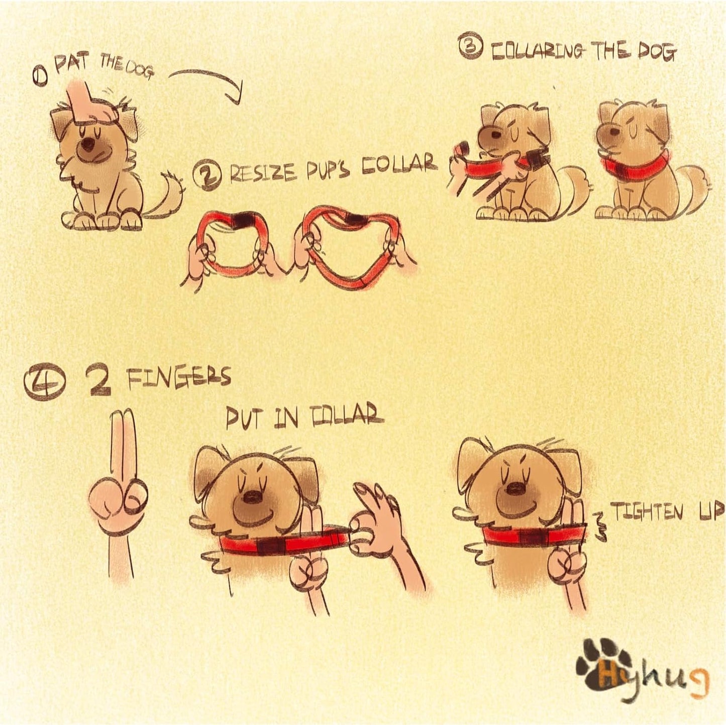 Hyhug Pets Classic Regular Heavy Duty Nylon Dog Collar (Small, Lime Green)