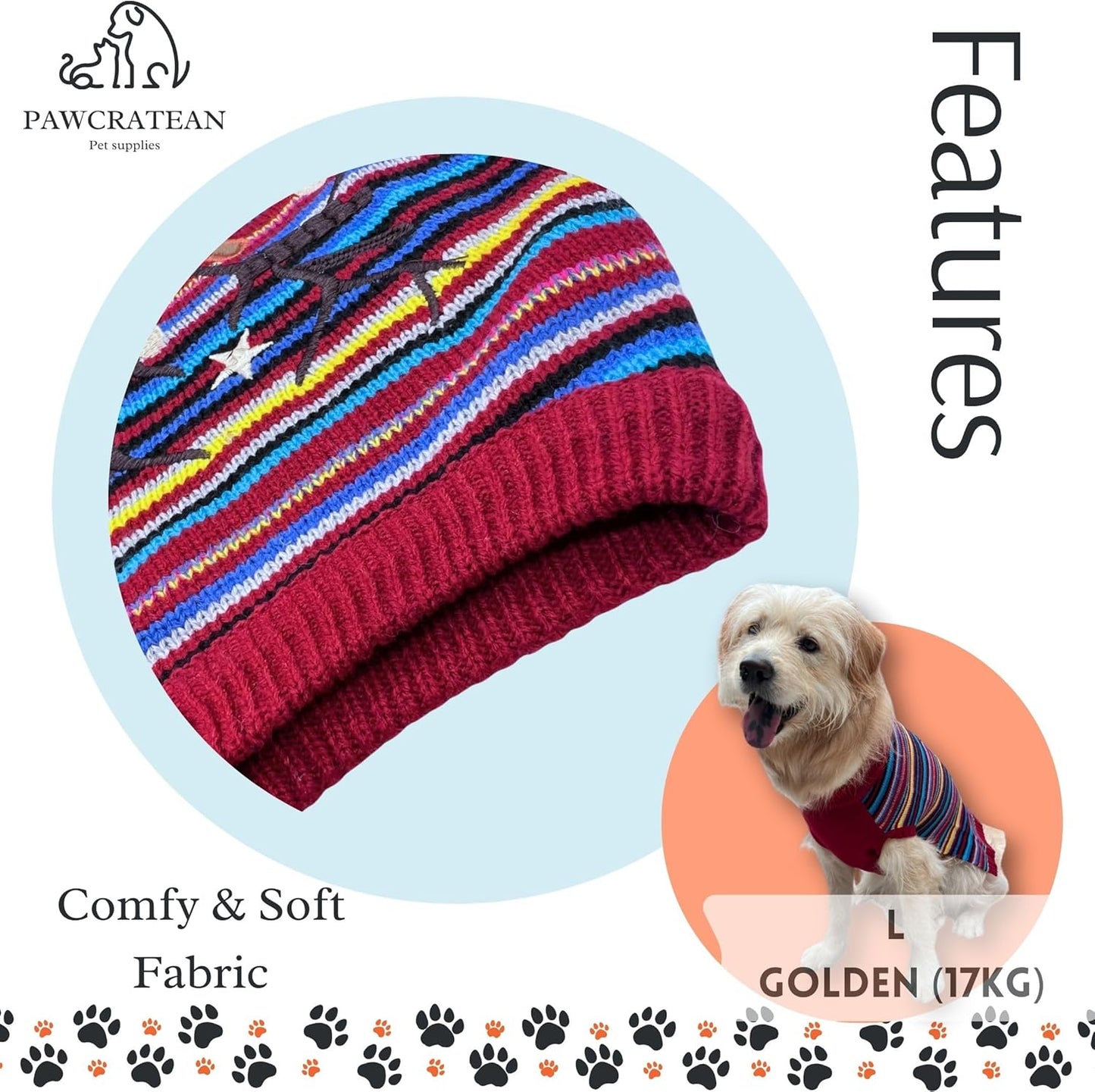 Cute Sweater for Dogs and Cats Soft Flannel Pet Outfit Warm and Cozy Animal Hoodie Small to Large Pet Clothes for Halloween Parties and Everyday Wear (Large, Colorful Deer)