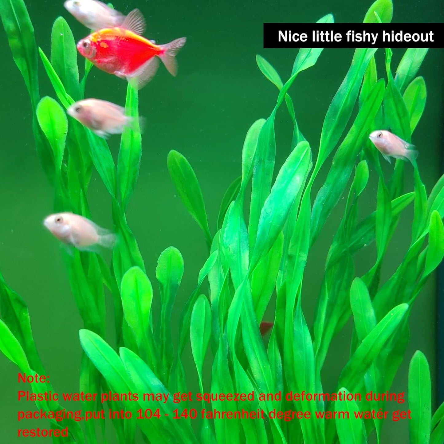 25.98 Inch Tall Aquarium Plants – Large Lifelike Artificial Fish Tank Decorations, 2 Pcs Fish Tank Plants Plastic，Durable & Safe for Freshwater/Saltwater Aquariums (Green (Style B))